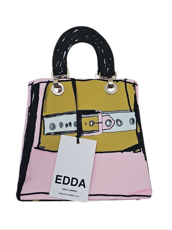 Edda Gimnes Handbags - Edda Gimnes Pink Graphic Tote Mikaela Bag NWT Art Avant Garde Designer London